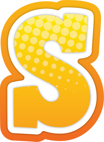 Comic Alphabet letter S