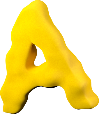 Clay letter A