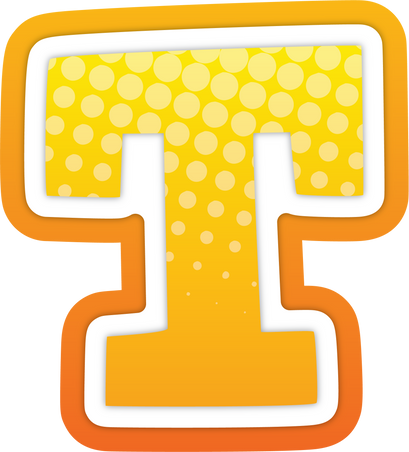 Comic Alphabet letter T