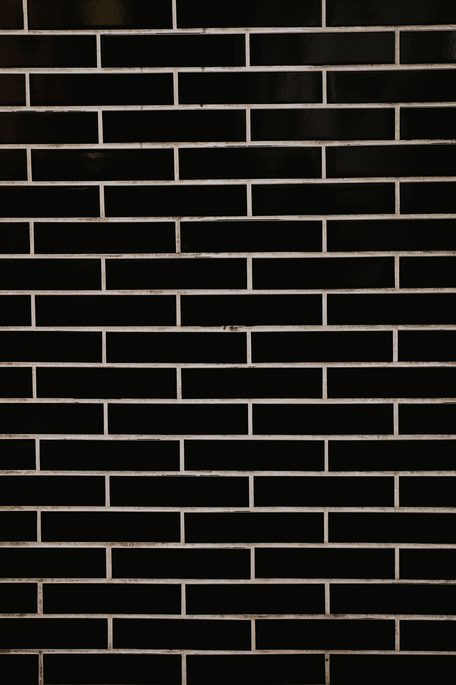 Black and White Brick Wall