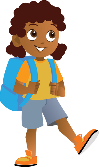 African American Child Walking