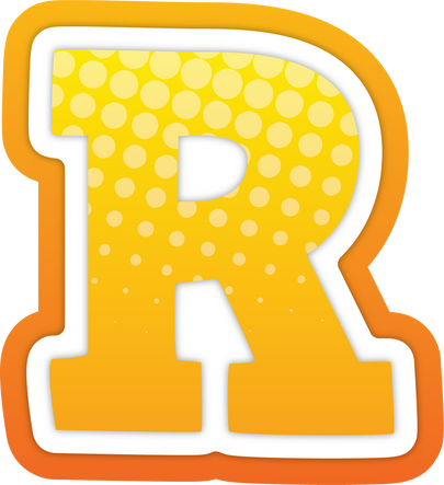 Comic Alphabet letter R