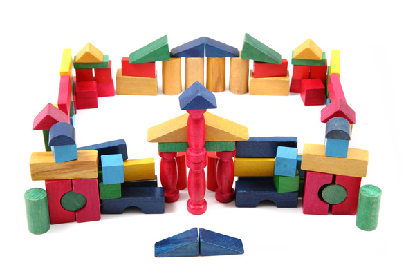 color wooden blocks