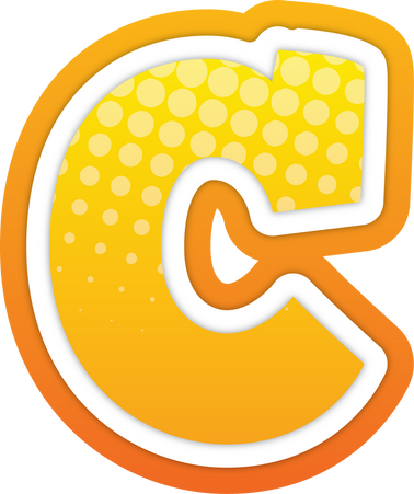 Comic Alphabet letter C