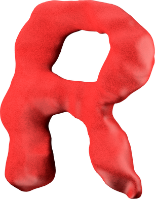Clay letter R