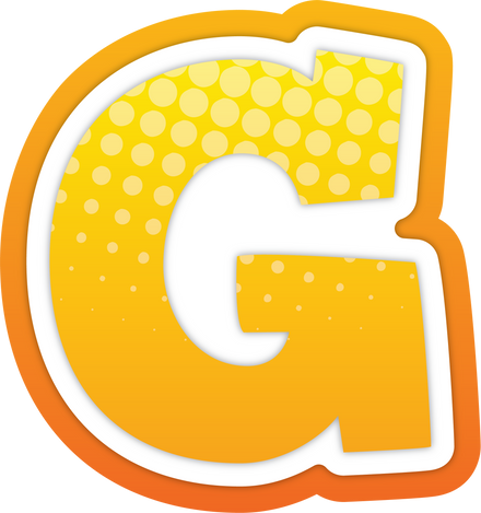 Comic Alphabet letter G
