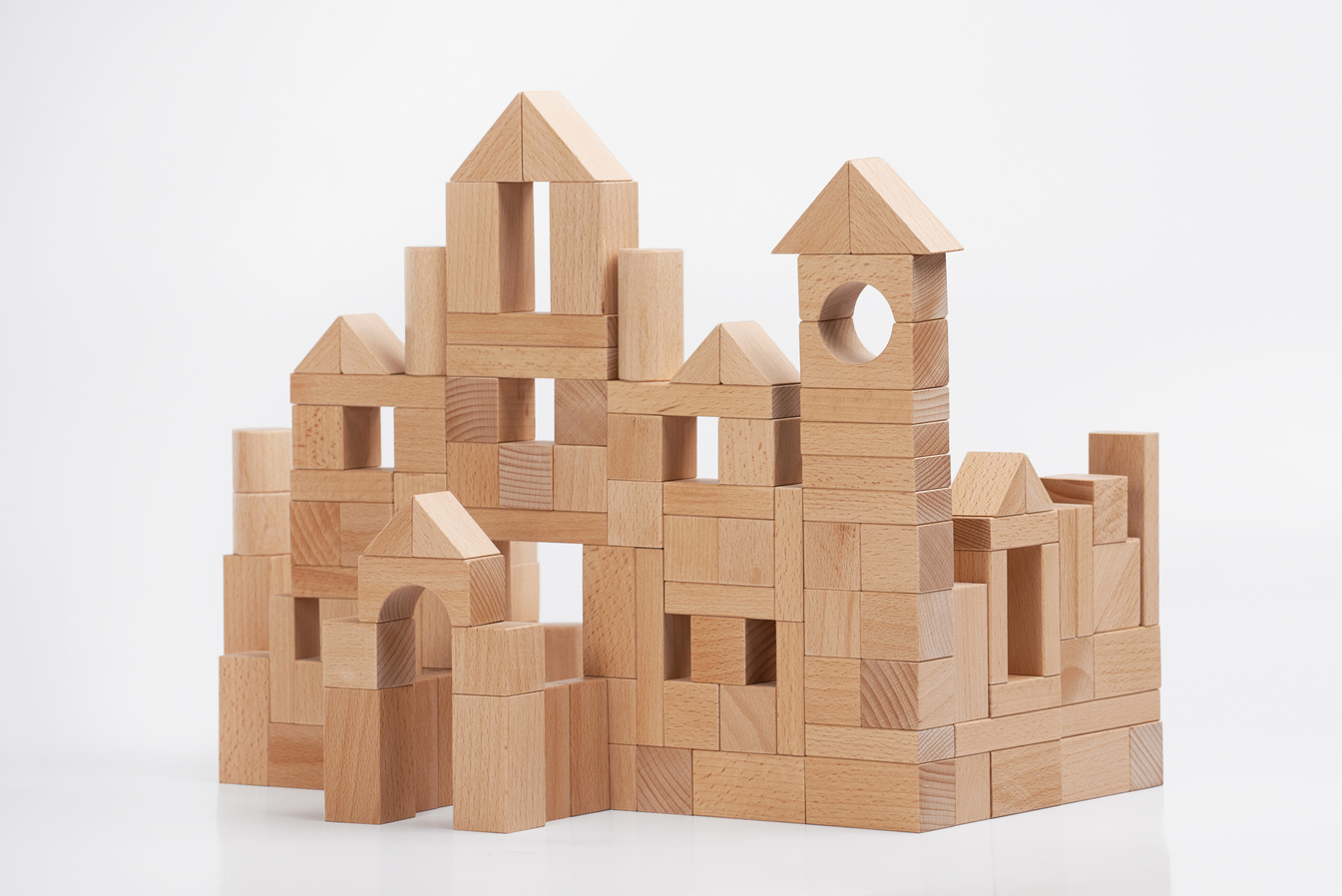 Wooden blocks, castle