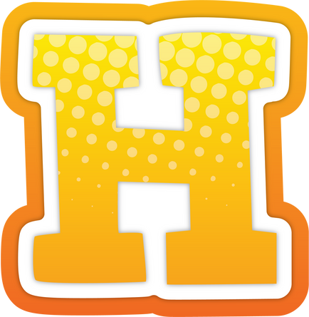 Comic Alphabet letter H