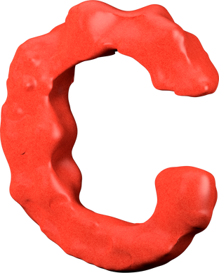 Clay letter C