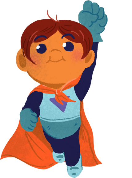 Gouache Storybook Superhero Kids