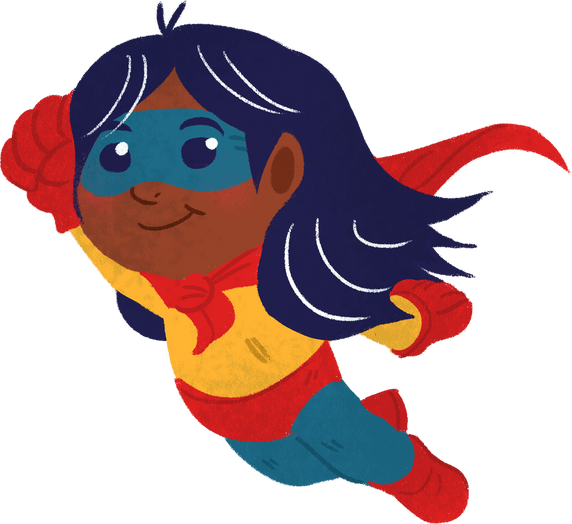 Gouache Storybook Superhero Kids